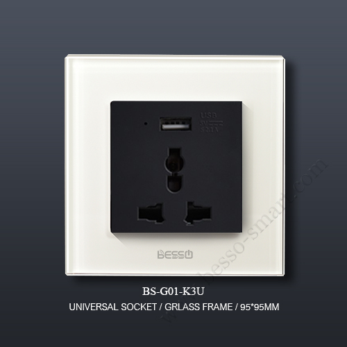 SWITCH & USB SOCKET BS-G01-K3U